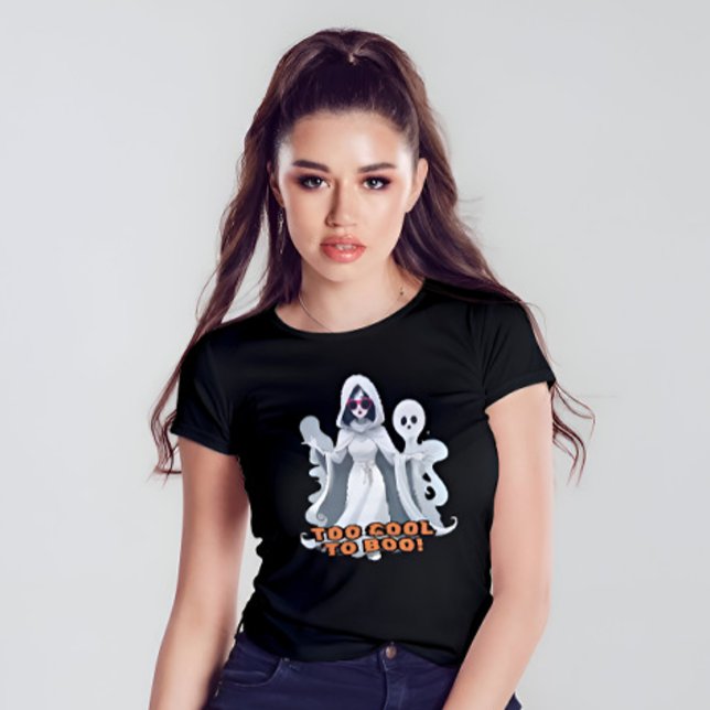 Camiseta Halloween femenino de moda y divertida moda (Boo-tifully Chic: Fashion is Eternal!)