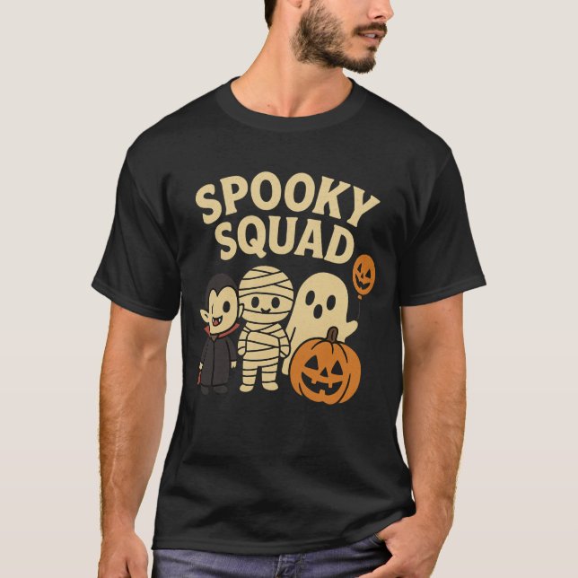 Camiseta Halloween Femenino Fantasma y Escuadrón (Anverso)