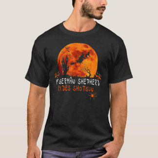 Camiseta Halloween festivo perro pastor alemán Halloween