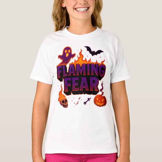 Camiseta Halloween Flamante Fear Fear Clothes Spooky Set (Anverso)