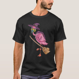 Camiseta Halloween Flamingo Camisas de Bruja Asustado Fiest