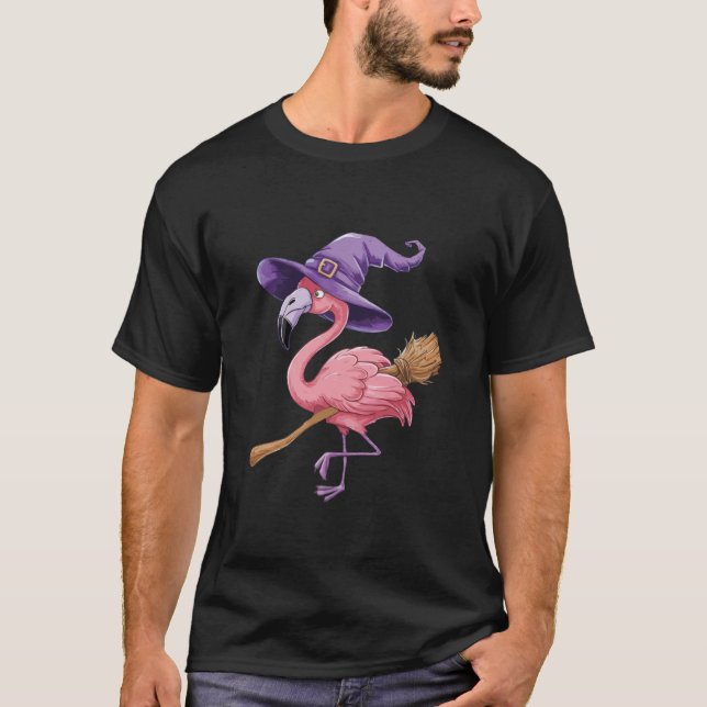 Camiseta Halloween Flamingo Funny Flamingo Lover Witch Gorr (Anverso)