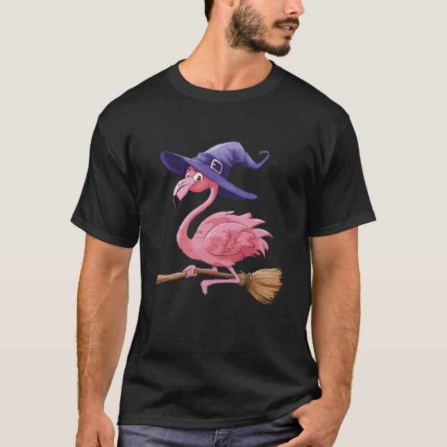 Camiseta Halloween Flamingo Funny Flamingo Lover Witch Gorr (Anverso)