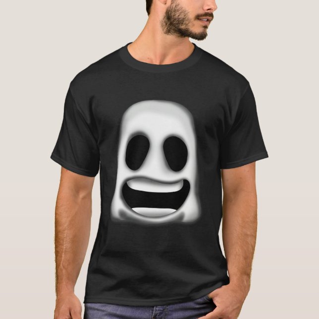 Camiseta Halloween Funny Ghost With Teeth Face Men Women Ki (Anverso)