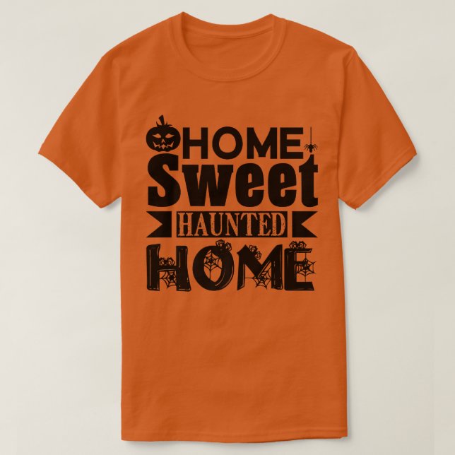 Camiseta Halloween Funny Hogar Dulce Abusado Hogar (Diseño del anverso)