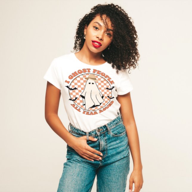 CAMISETA HALLOWEEN FUNNY INTROVERT| FANTASMA A LA GENTE TOD (Subido por el creador)