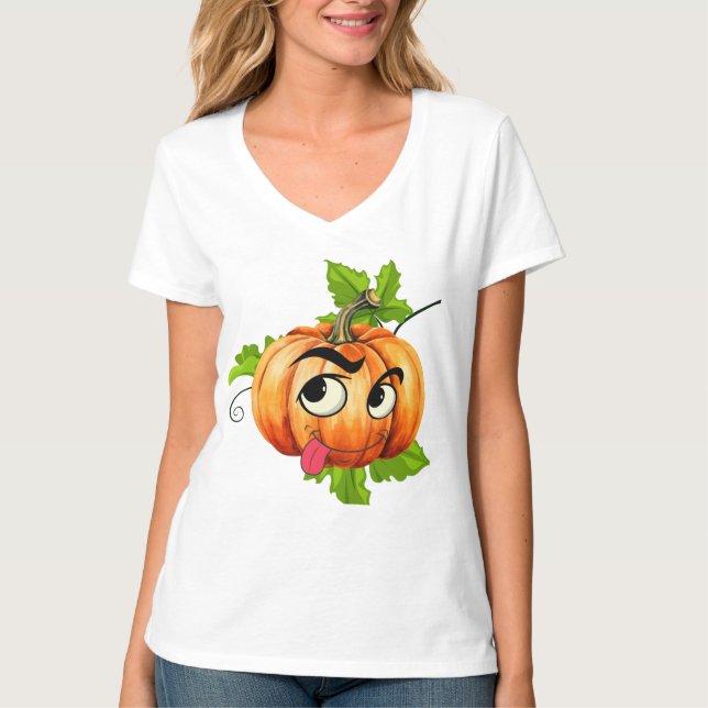 Camiseta Halloween Funny Pumpkin Face (Anverso)