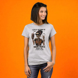 Camiseta Halloween Funny Skeleton Haunted