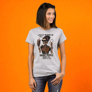Camiseta Halloween Funny Skeleton Haunted