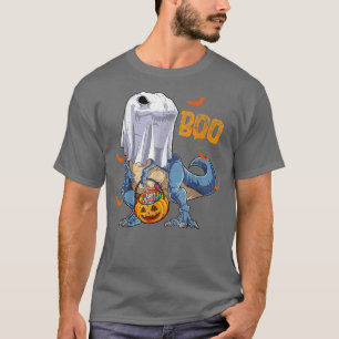 Camiseta Halloween Funny Skeleton Riding Mummy Dinosaur T r