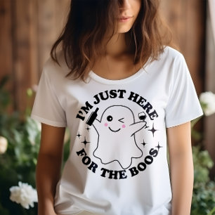 CAMISETA HALLOWEEN FUNNY SOY AQUÍ PARA EL FANTASMA DE BOOS