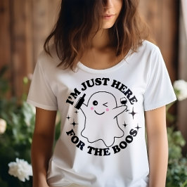 CAMISETA HALLOWEEN FUNNY SOY AQUÍ PARA EL FANTASMA DE BOOS