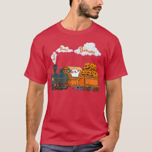 Camiseta Halloween Funny Train Boo Ghost Pumpkin Toddler Ki