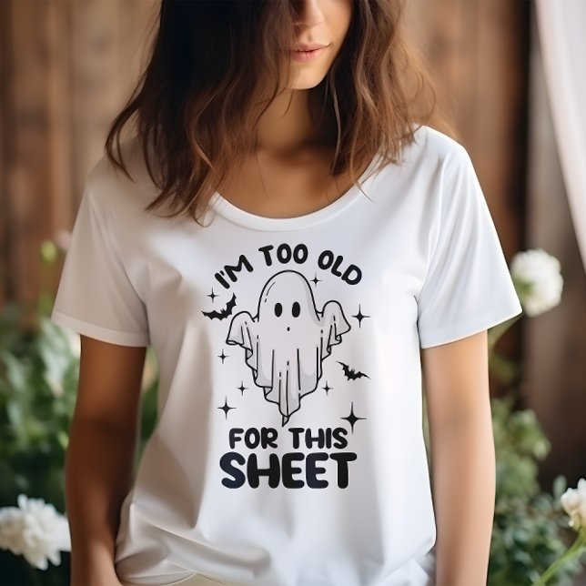 CAMISETA HALLOWEEN FUNNY YO SOY DEMASIADO VIEJO PARA ESTA F (Subido por el creador)