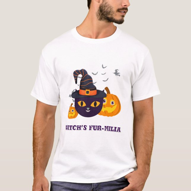 Camiseta Halloween fur-miliar de bruja (Anverso)