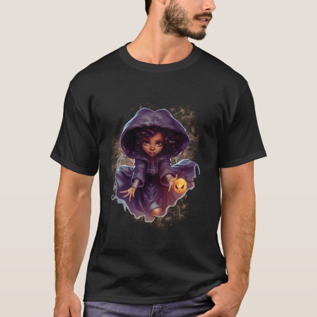 Camiseta Halloween Galaxy Trick o Trato largo (Anverso)