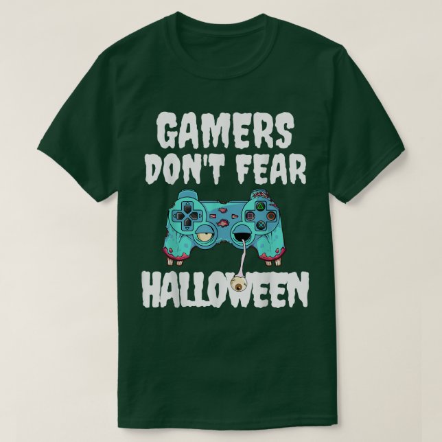 Camiseta Halloween Gamer Skeleton Zombie Ghost Controller B (Diseño del anverso)