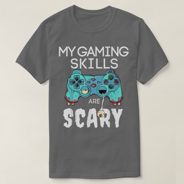 Camiseta Halloween Gamer Skeleton Zombie Ghost Controller B (Diseño del anverso)