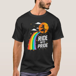 Camiseta Halloween Gay Love Shirt Witch Ride con Orgullo Lg