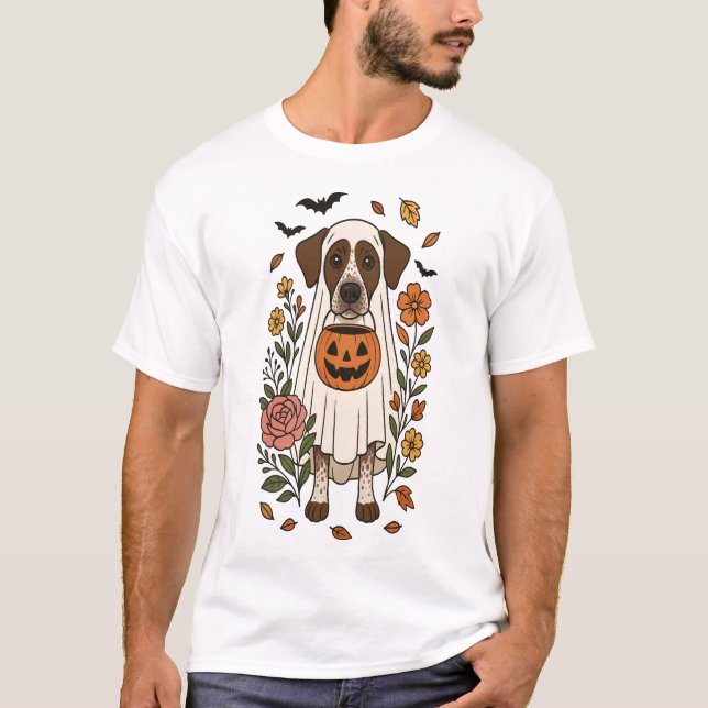 Camiseta Halloween German Shorthaired Pointer (Anverso)