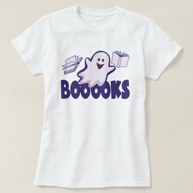 Camiseta Halloween Ghost Book (Diseño del anverso)