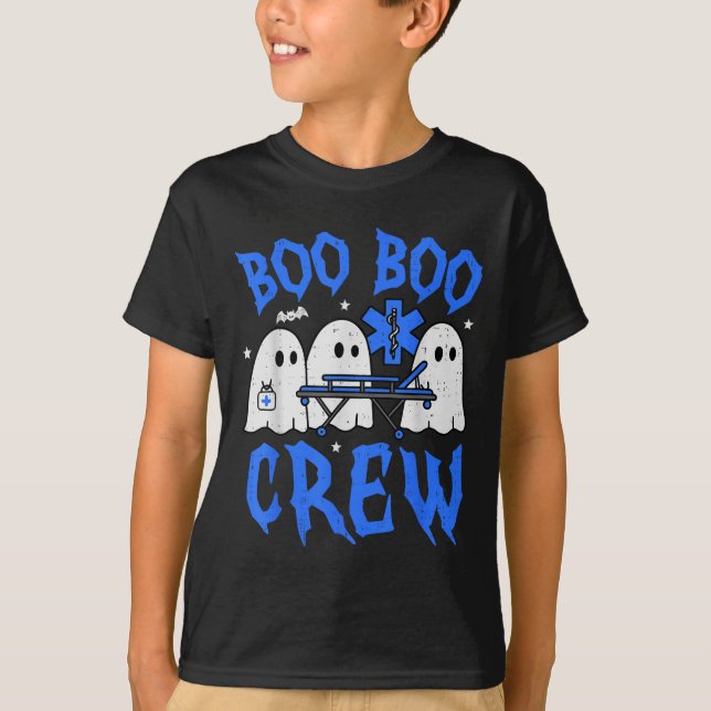 Camiseta Halloween Ghost Ems Emt Paramedic Funny Emergency  (Anverso)