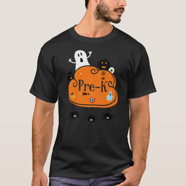 Camiseta Halloween Ghost Pre K (Anverso)