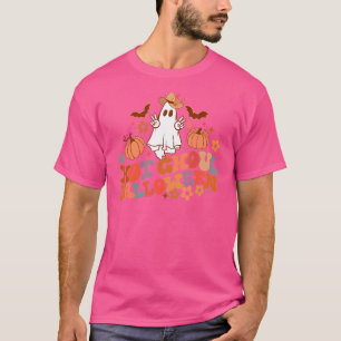 Camiseta Halloween Ghost Pumpkin Spo Retro Floral Hot Ghoul