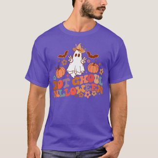 Camiseta Halloween Ghost Pumpkin Spo Retro Floral Hot Ghoul