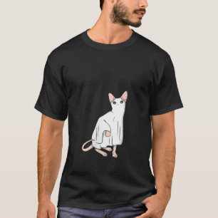 Camiseta Halloween Ghost Sphynx Cat Cute Sombrío Amor Anima
