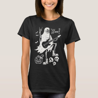 Camiseta Halloween Ghost Toca Guitarra