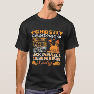 Camiseta Halloween Ghostly saludos locos Jack Russ