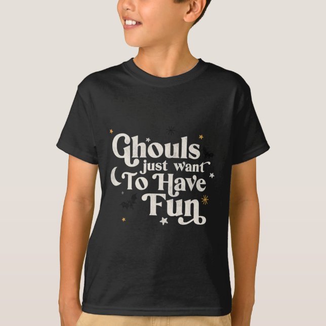 Camiseta Halloween Ghouls solo quiere divertirse (Anverso)