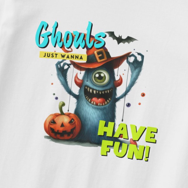Camiseta Halloween Ghouls solo quiere divertirse graciosame (Subido por el creador)