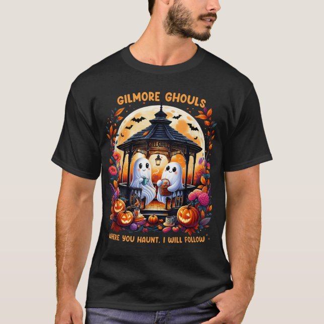 Camiseta Halloween Gilmore Ghouls Donde Me Tocas (Anverso)