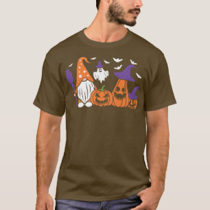 Camiseta Halloween Gnome Witch Pumpkin Ghost Bats Fall Funn