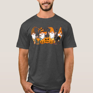 Camiseta Halloween Gnomes Cute Calabaza de Otoño Cae Gracio