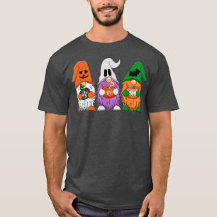 Camiseta Halloween Gnomes Cute Calabaza Otoño Fall