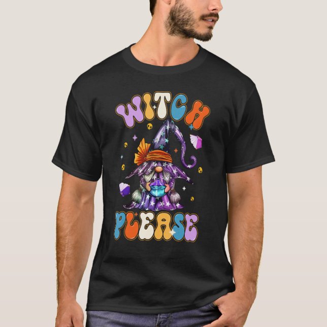 Camiseta Halloween Gnomes Cute Witch Autumn Pumpkin Fall (Anverso)