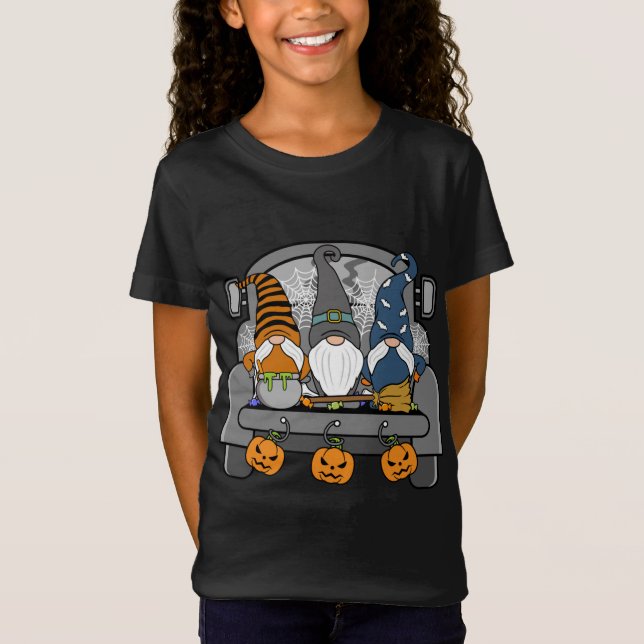 Camiseta Halloween Gnomes divertidos monstruos Testigo de e (Anverso)