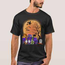 Camiseta Halloween Gnomes Gracioso Camión Calabaza Bruja