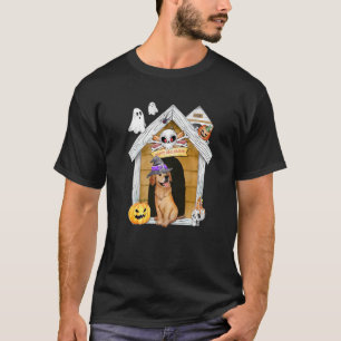 Camiseta Halloween Golden Retriever Dog Witch