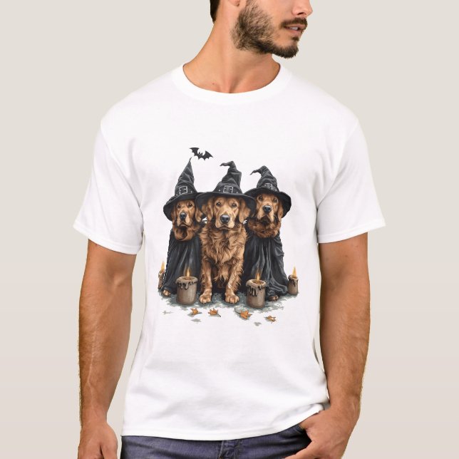 Camiseta Halloween Golden Retriever Dogs Jack O Lantern (Anverso)