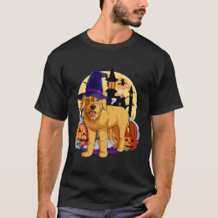 Camiseta Halloween Goldendoodle Pumpkin Witch Spookum Costu