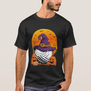 Camiseta Halloween Golf Player Witch Gorra Pumpkin Golf Fan