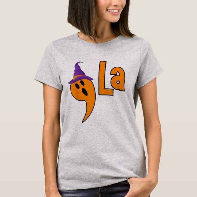 Camiseta Halloween Gorra de la Comma La Bruja para Kamala H (Anverso)