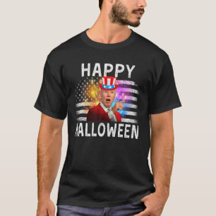 Camiseta Halloween Gracioso Feliz 4 De Julio Anti Confundid