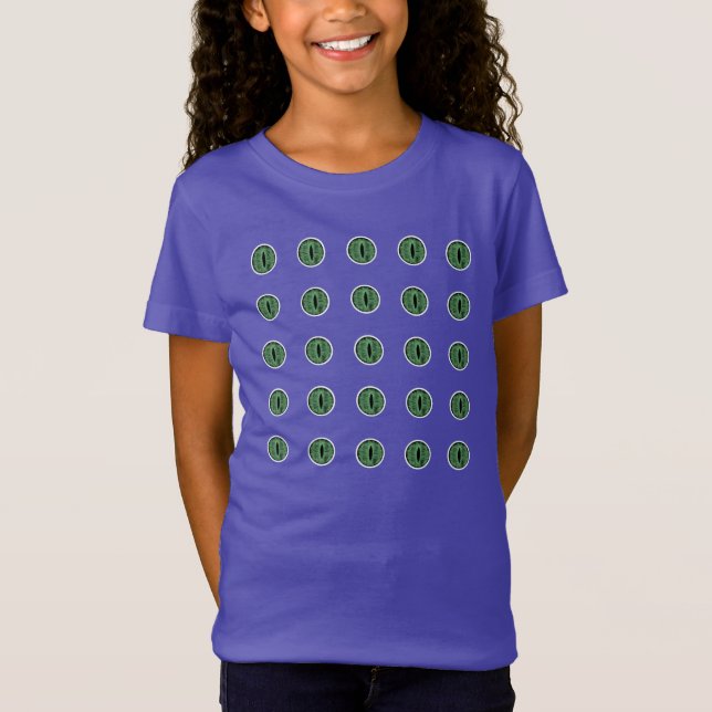 Camiseta Halloween Green Polka Dot Eyes (Anverso)