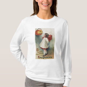 Camiseta Halloween GreetingGirl en rojo y blanco