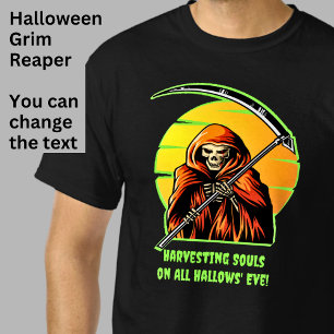 Camiseta Halloween Grim Reaper Scythe - Cosecha Almas